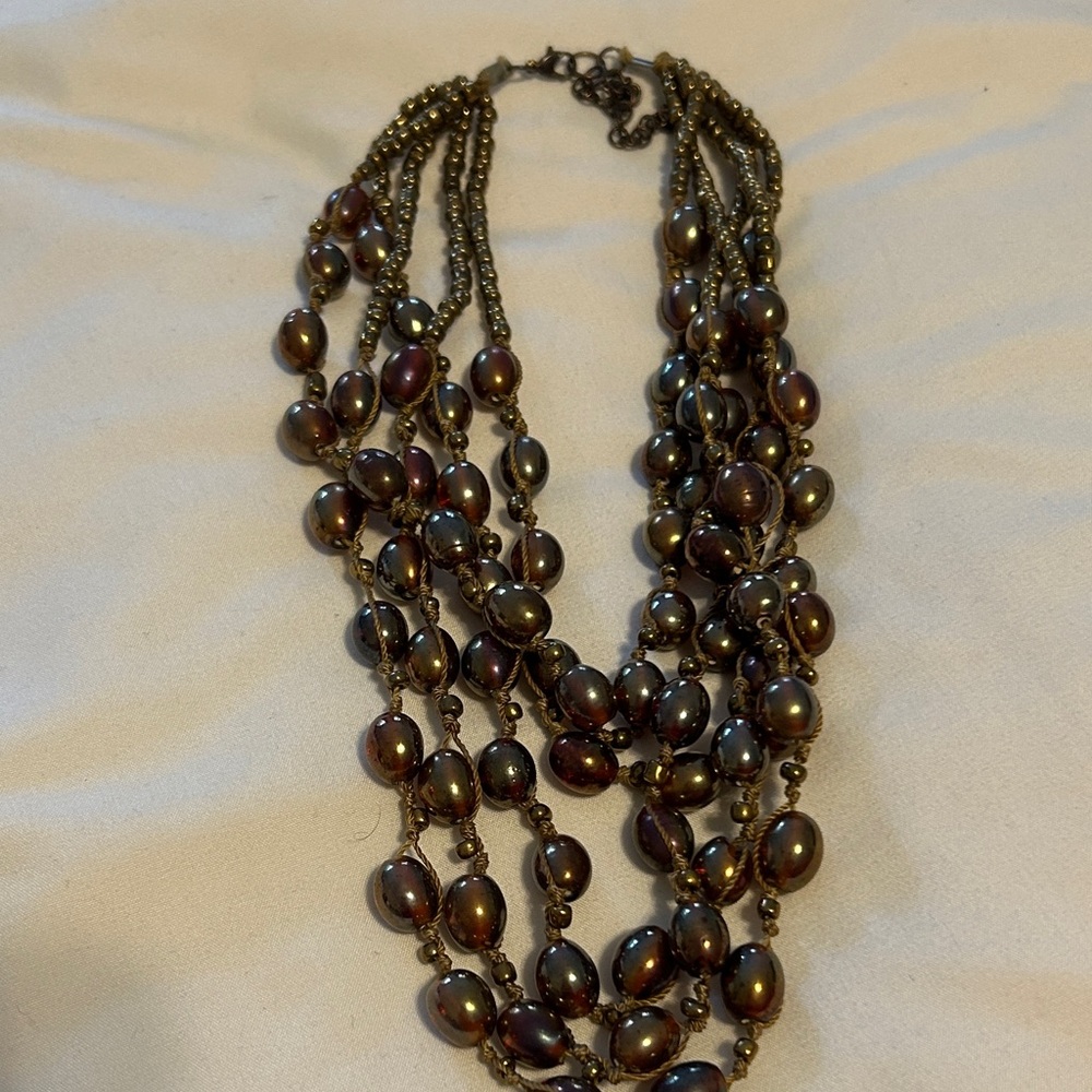 Iridescent Beaded Necklace